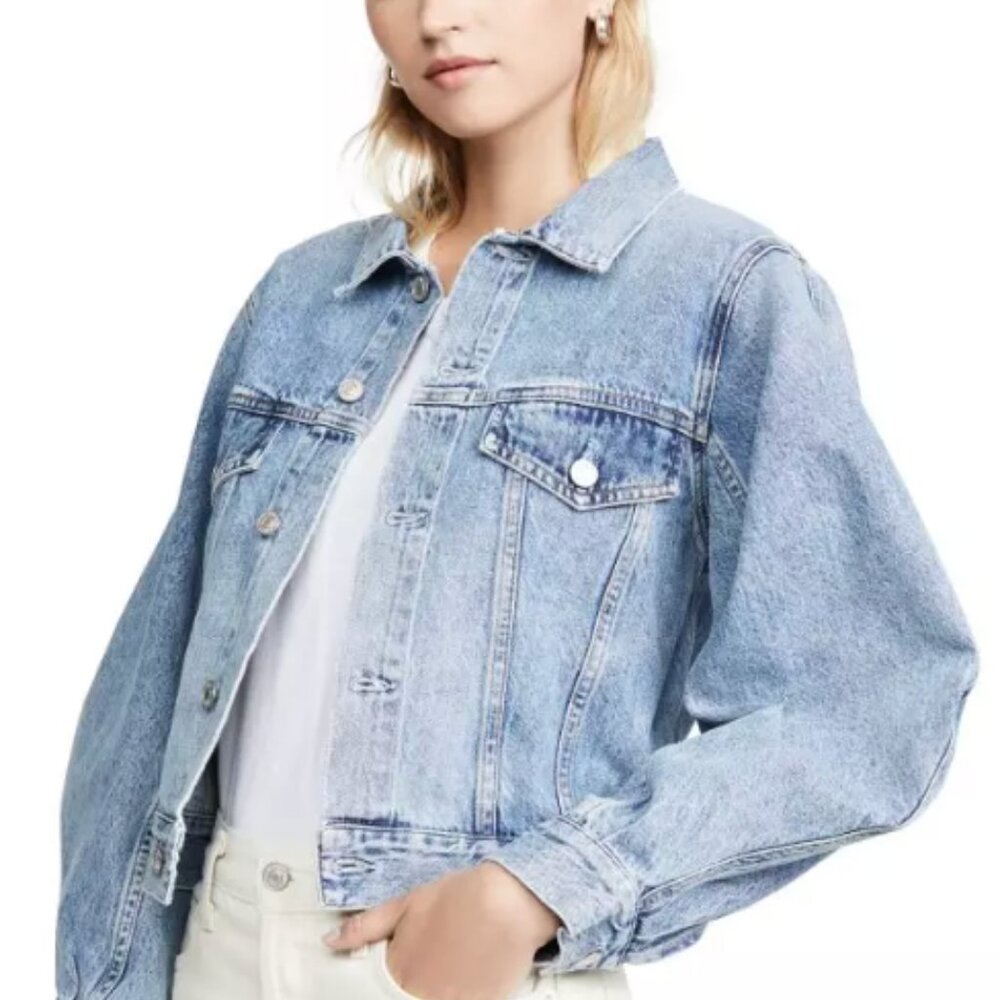 AGOLDE Alik Balloon Sleeve Denim Jacket Small
